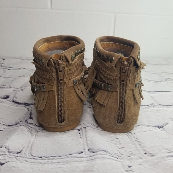 Naughty Monkey Hidden Treasure brown suede studded gladiator sandals - Picture 8 of 12